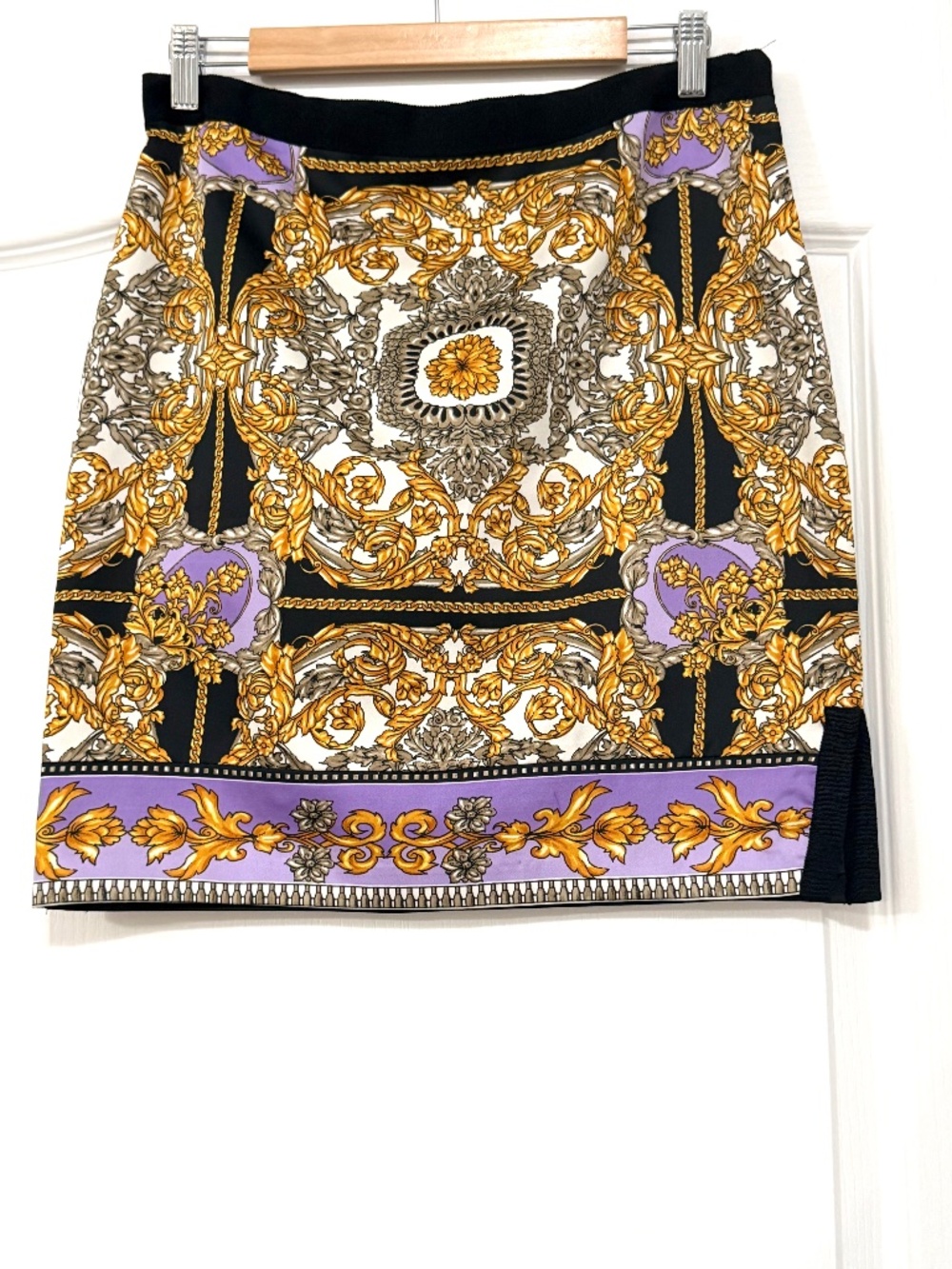 Laundry by Shelli Segal Versace Style Barocco Mini Skirt Sz 8